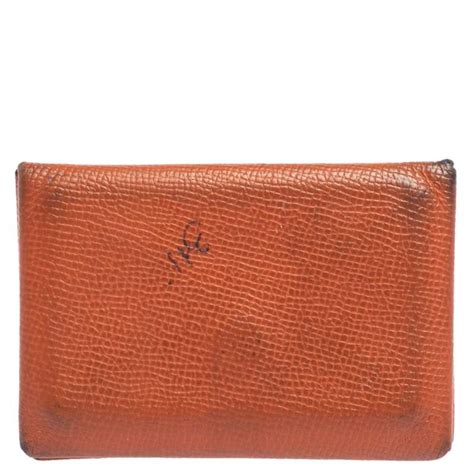 hermes calvi orange|Hermes calvi card holder price.